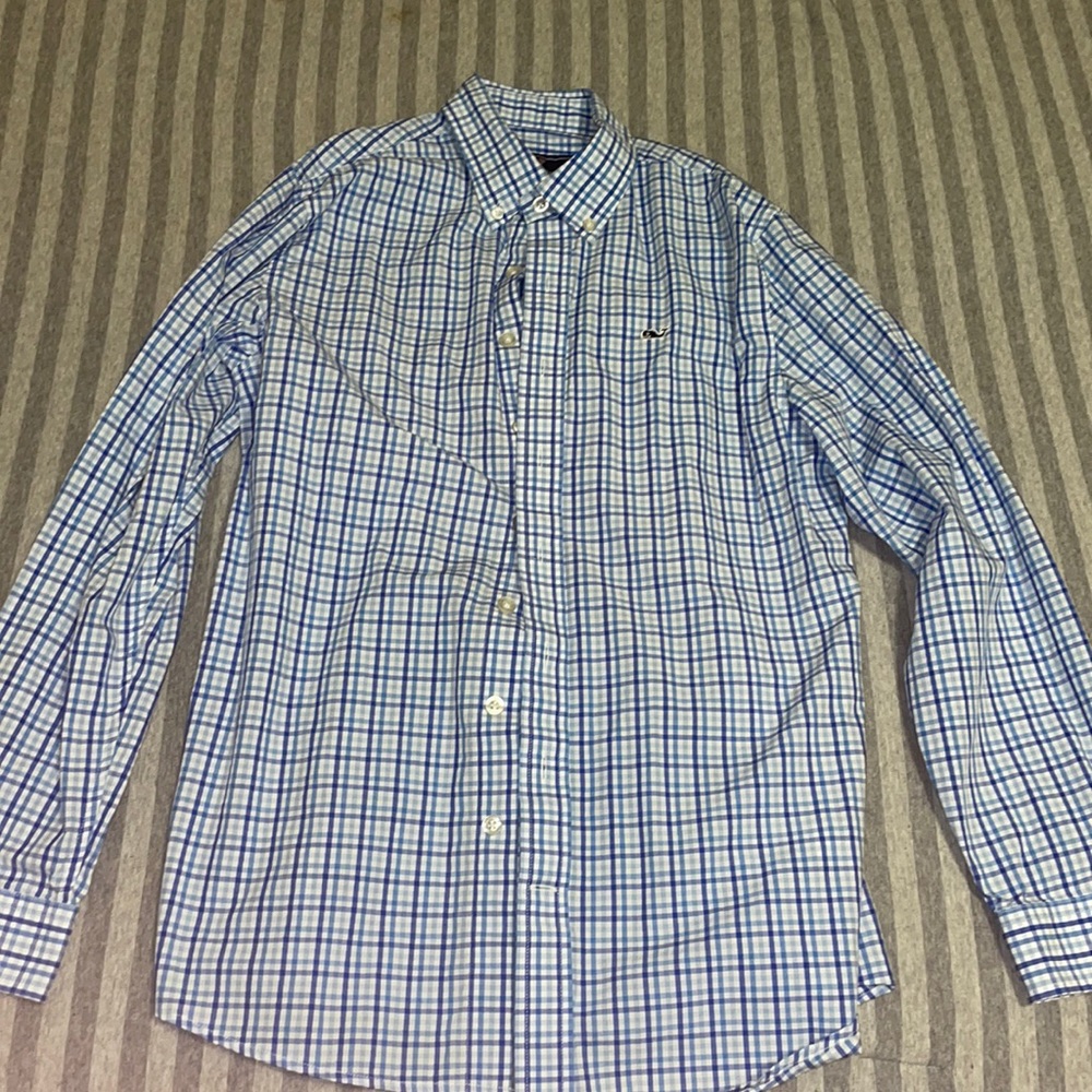 Boys Vineyard Vines Button Down Shirt Size Youth Large